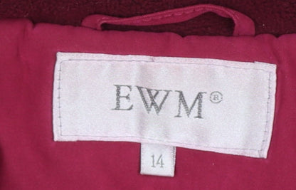 Womens UK Size 14 EWM Red Parka Coat