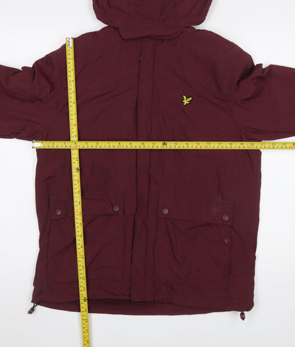 Mens UK Size S Lyle & Scott Red Parka Coat