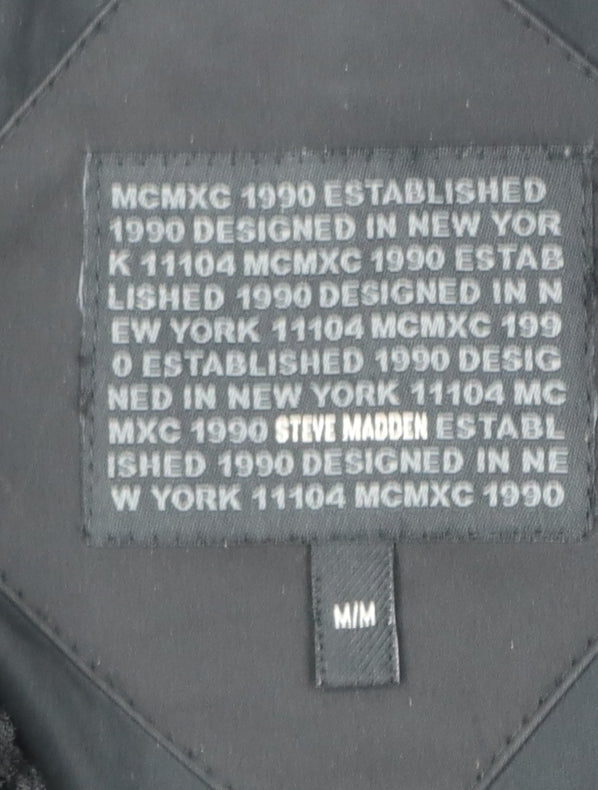 Womens UK Size M Steve Madden Black Parka Coat