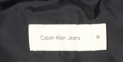 Womens UK Size 10 Calvin Klein Jeans Black Puffer Jacket