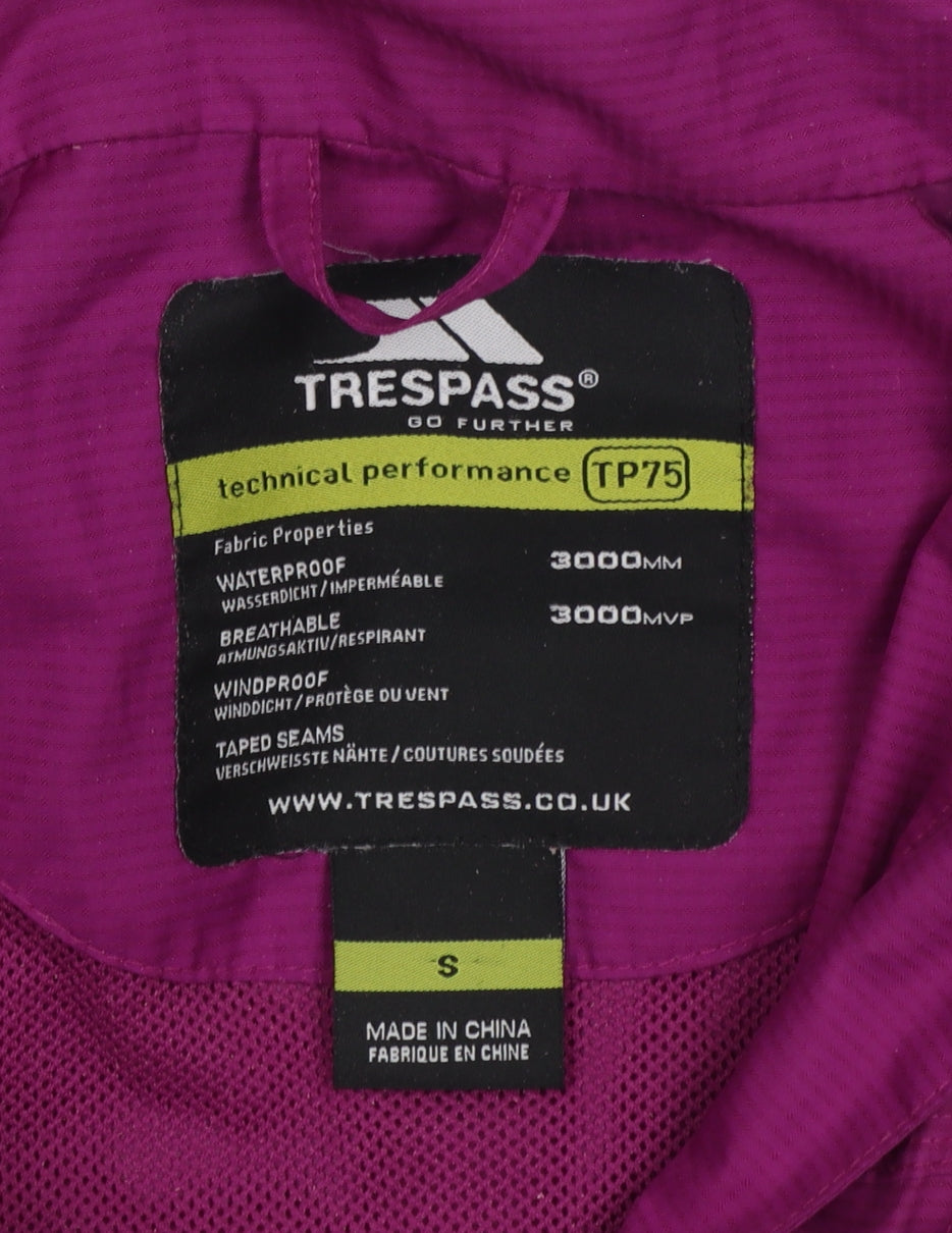 Womens UK Size S Trespass Purple Rain Coat