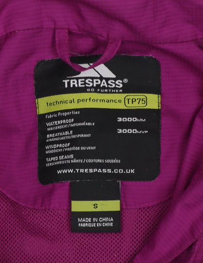 Womens UK Size S Trespass Purple Rain Coat