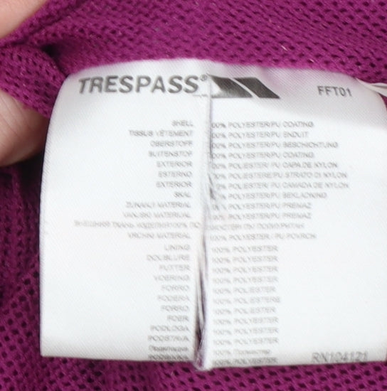 Womens UK Size S Trespass Purple Rain Coat