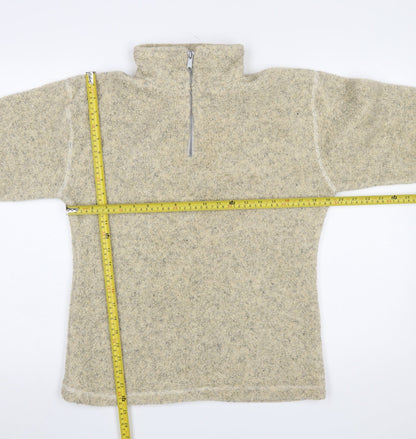 Womens UK Size M/L Interval Sports Beige Pullover Sweatshirt