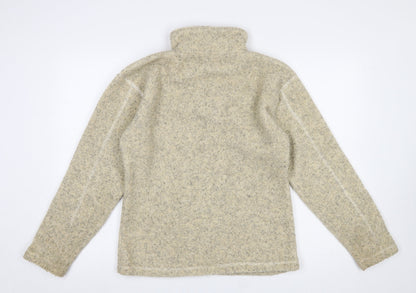 Womens UK Size M/L Interval Sports Beige Pullover Sweatshirt
