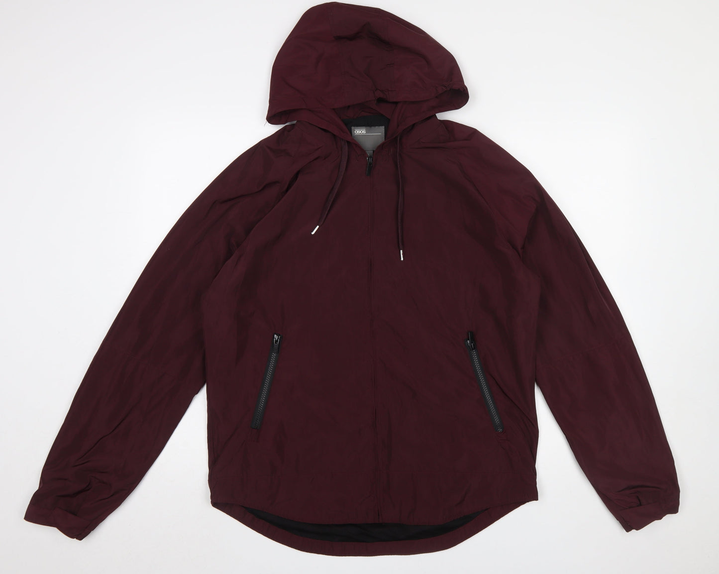 Mens UK Size L ASOS Red Windbreaker Coat