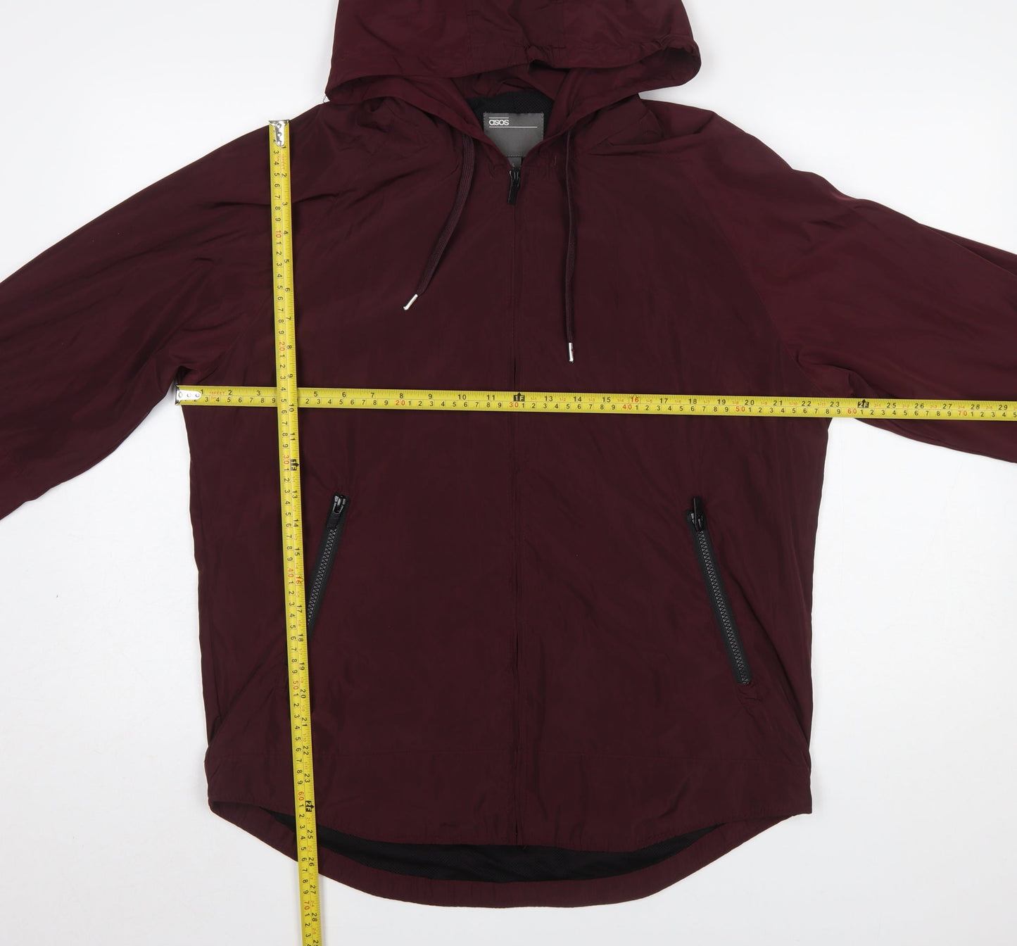 Mens UK Size L ASOS Red Windbreaker Coat