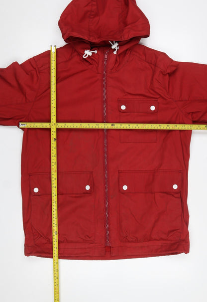 Mens UK Size M H&M Red Parka Coat