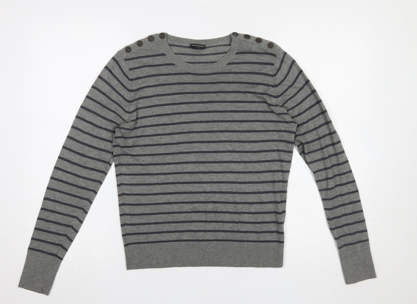 Womens UK Size L Club Monaco Grey Pullover Jumper