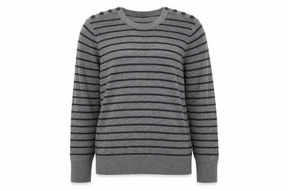 Womens UK Size L Club Monaco Grey Pullover Jumper