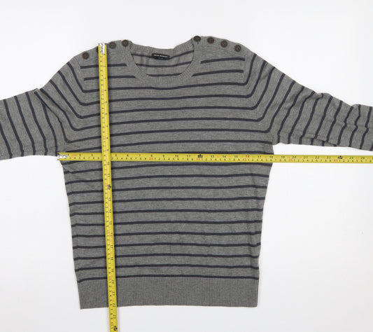 Womens UK Size L Club Monaco Grey Pullover Jumper