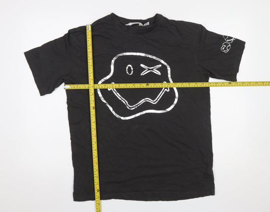 Girls UK Size 14 Years H&M Black Basic T-Shirt