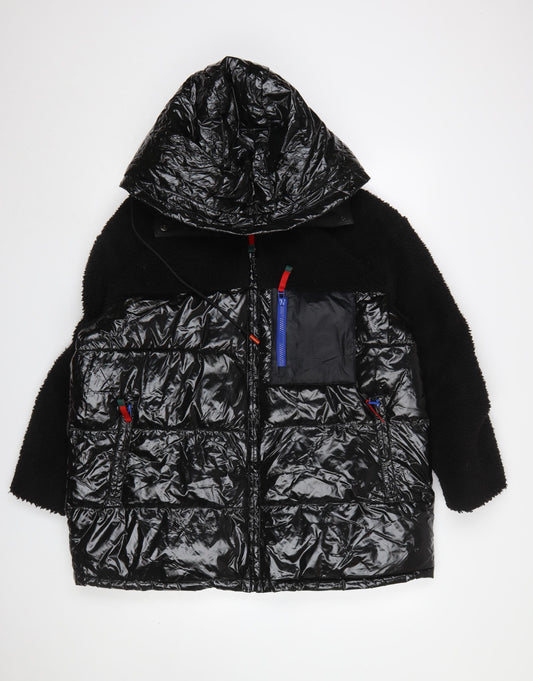 Womens UK Size L Zara Black Puffer Jacket