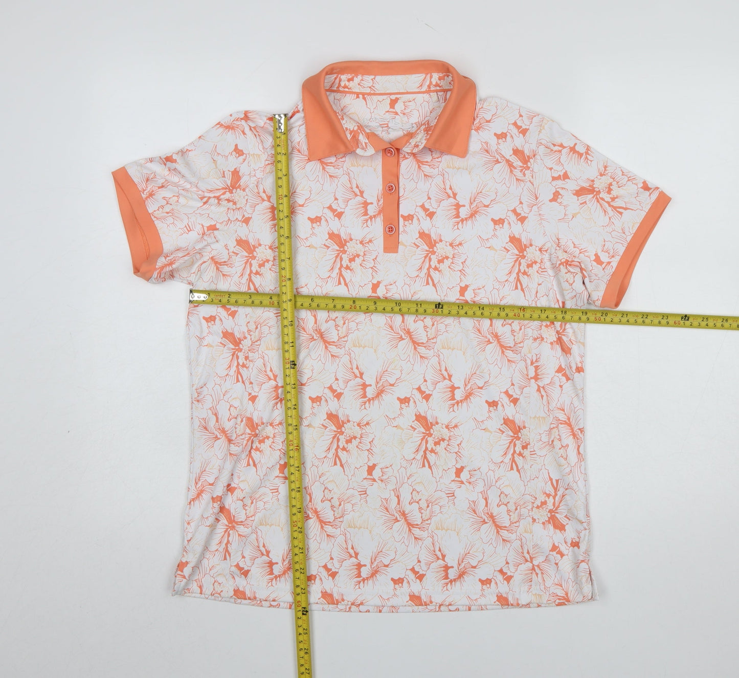 Womens UK Size 12 Pádráig Harrington for Dunnes Stores Orange Basic Polo