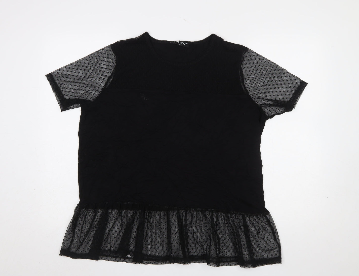 Womens UK Size XL Select Black Tunic Blouse