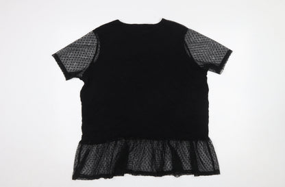 Womens UK Size XL Select Black Tunic Blouse