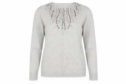 Womens UK Size 10/12 Damart Grey Pullover Jumper