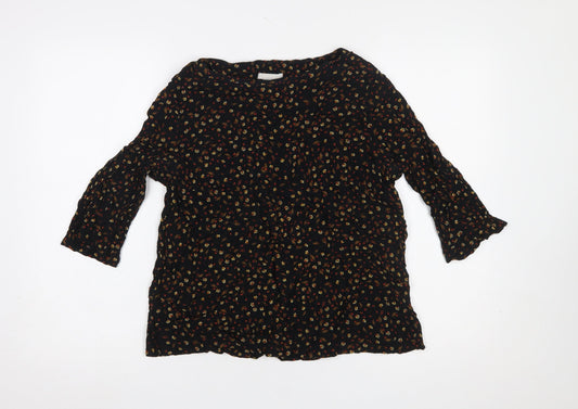 Womens UK Size 14 H&M Black Tunic Blouse
