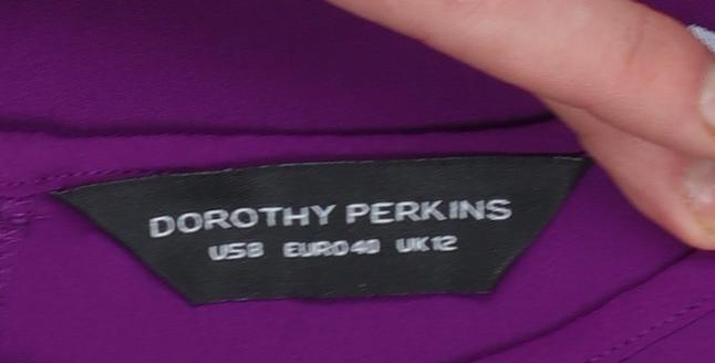 Womens UK Size 12 Dorothy Perkins Purple Camisole Blouse