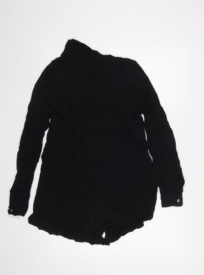 Womens UK Size 16-18 Marks and Spencer Black Basic Button-Up