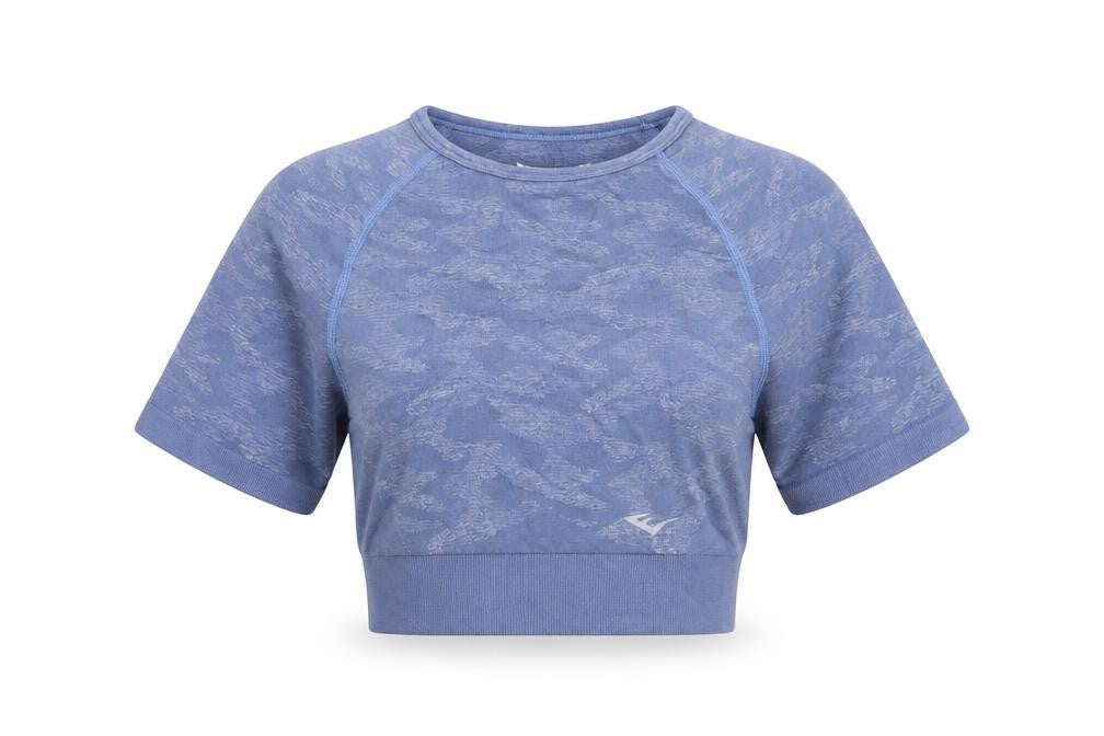 Womens UK Size 8 Everlast Blue Gym & Training Running & Jogging Yoga T-Shirt