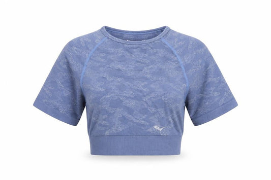 Womens UK Size 8 Everlast Blue Gym & Training Running & Jogging Yoga T-Shirt