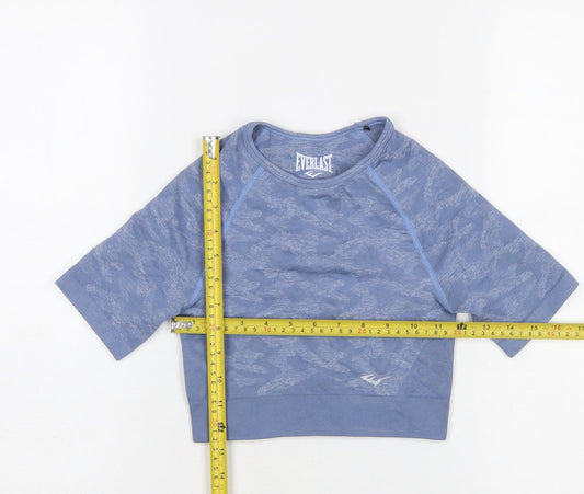 Everlast Women's Blue Cropped Athletic T-Shirt UK 8