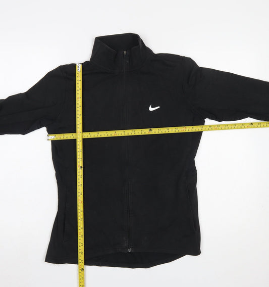 Nike Women Black Dri-FIT Full Zip Hoodie Sweatshirt M Sportswear