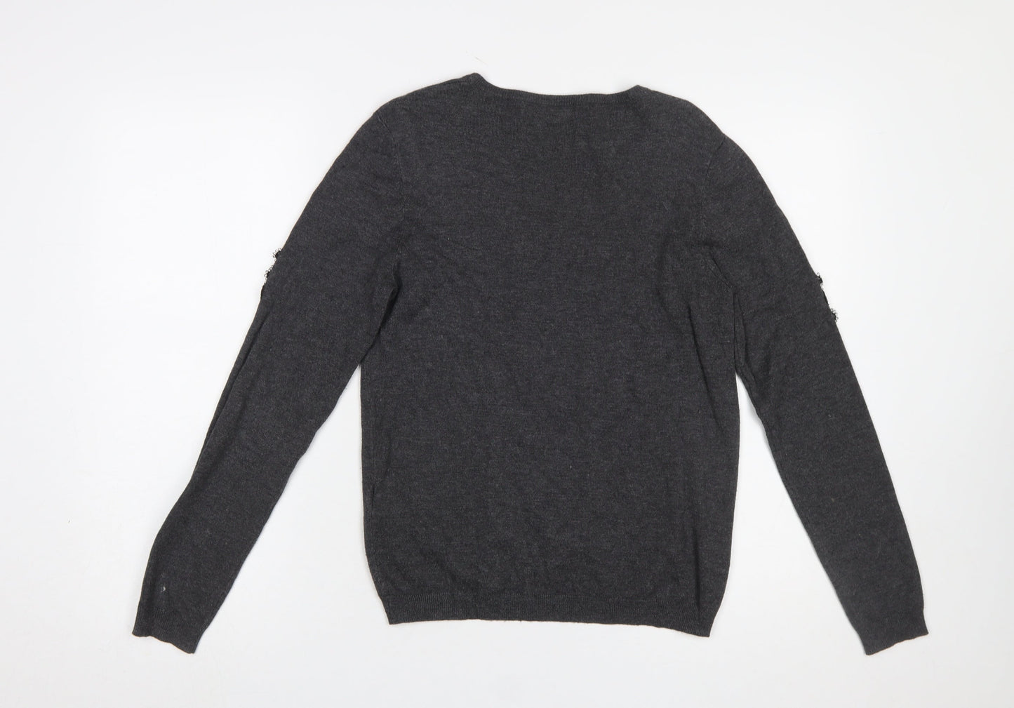 Womens UK Size 10 Warehouse Grey Pullover Jumper
