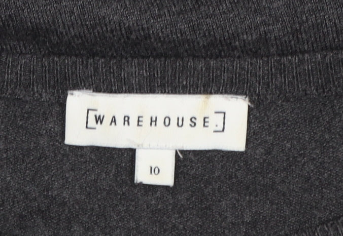 Womens UK Size 10 Warehouse Grey Pullover Jumper