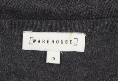 Womens UK Size 10 Warehouse Grey Pullover Jumper