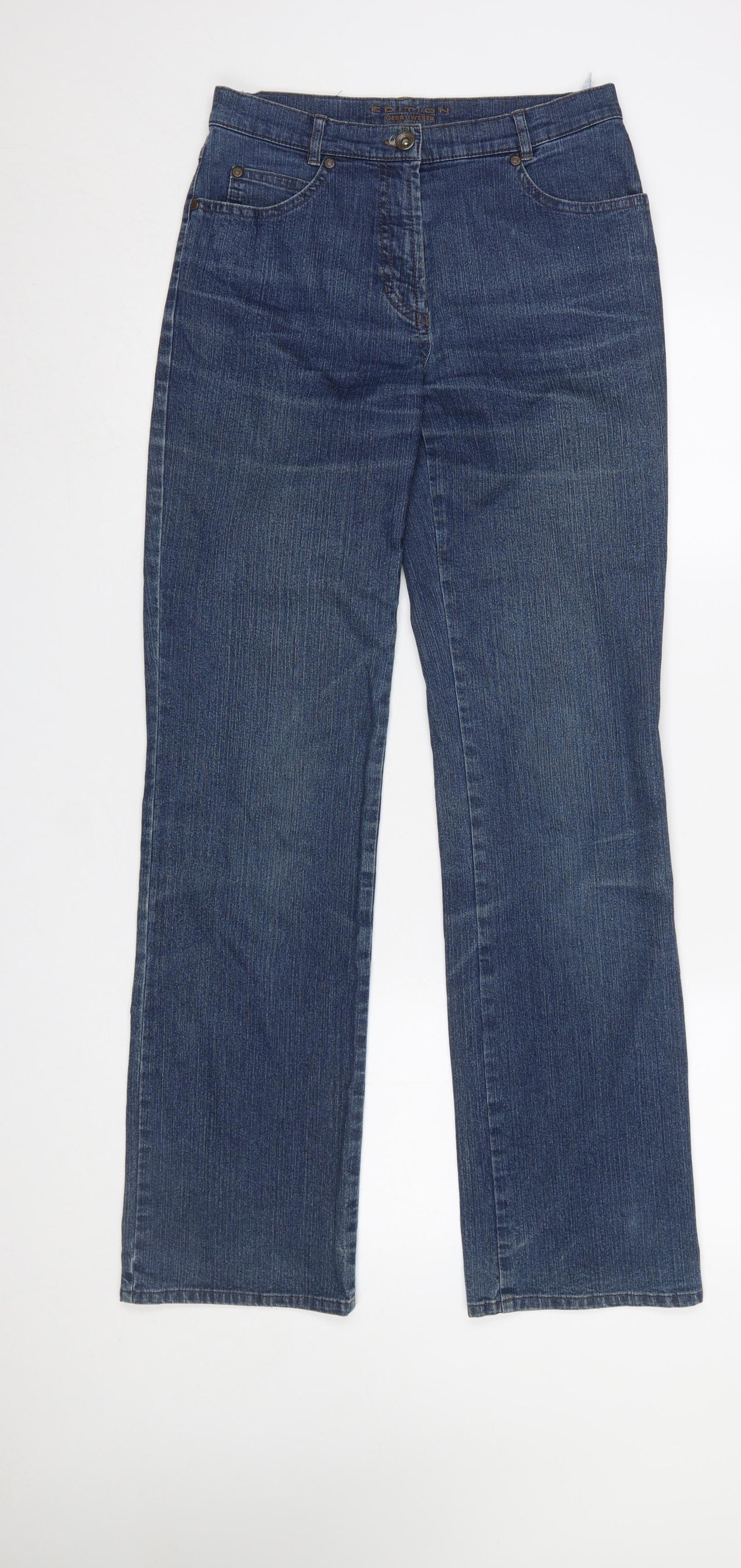 Womens UK Size 10 Gerry Weber Regular Fit Straight Blue Jeans