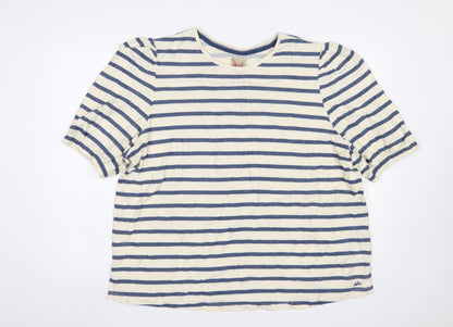 Womens UK Size 22 Mantaray Blue Basic T-Shirt