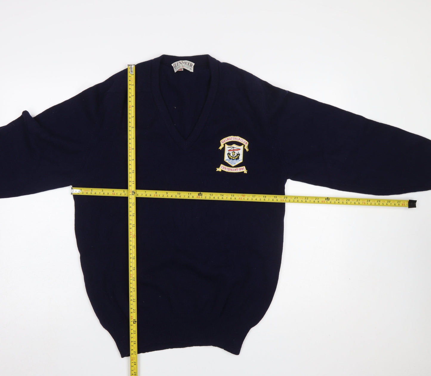 Mens UK Size M Glenmoor Blue Pullover Jumper