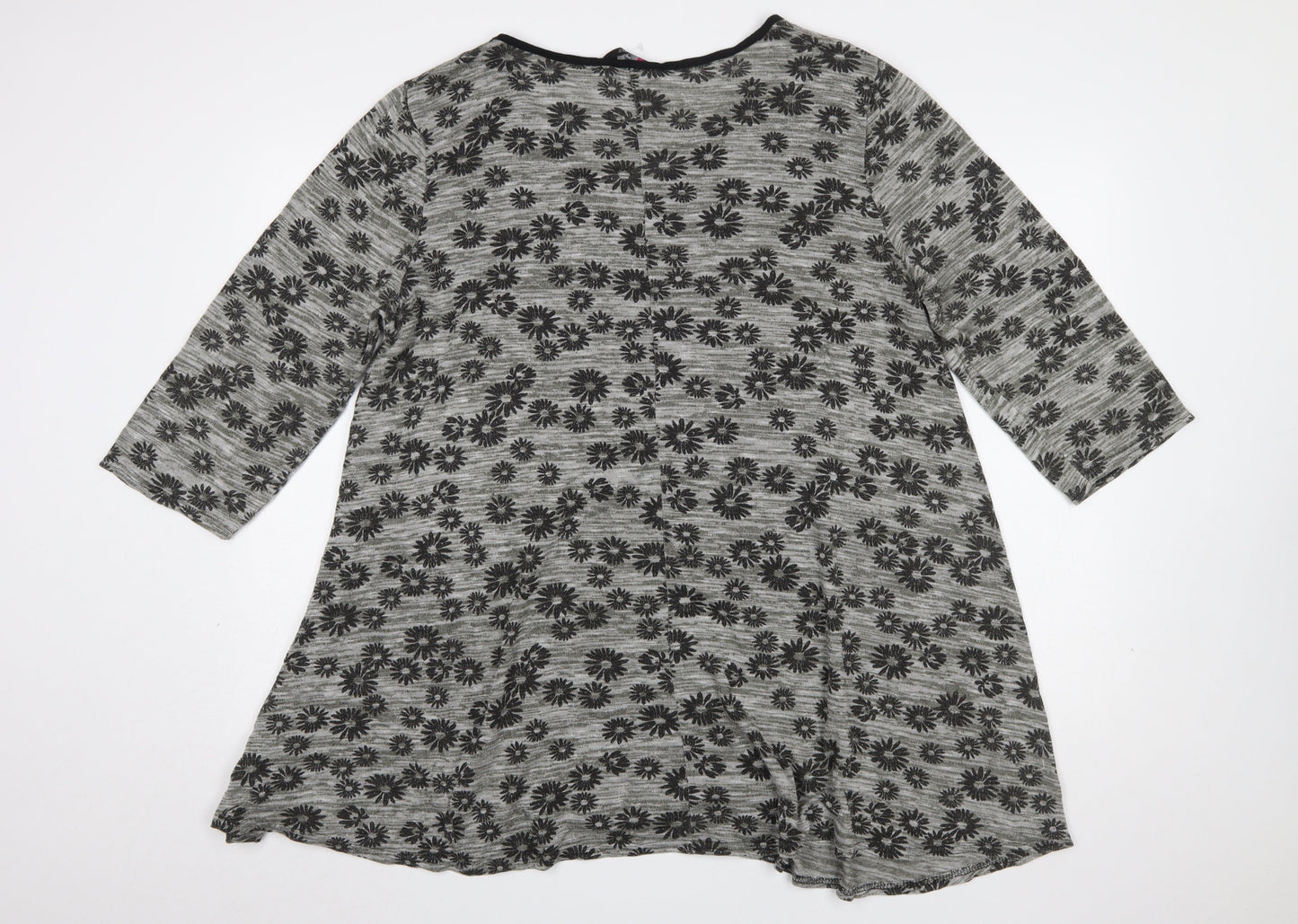 Womens UK Size 20 Yours Grey Tunic Blouse