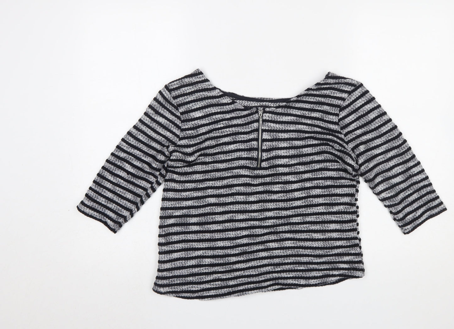 Womens UK Size 8 New Look Black Basic T-Shirt