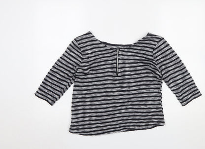 Womens UK Size 8 New Look Black Basic T-Shirt