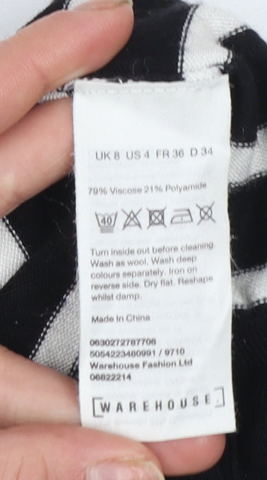 Womens UK Size 8 Warehouse Black Pullover Jumper