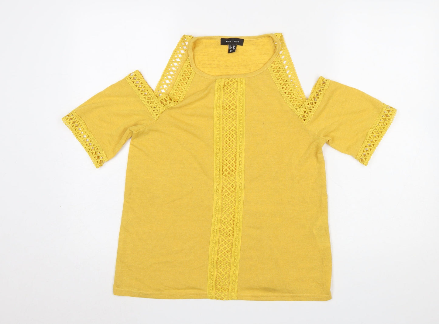 Womens UK Size 10 New Look Yellow Camisole T-Shirt