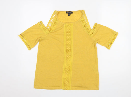 Womens UK Size 10 New Look Yellow Camisole T-Shirt