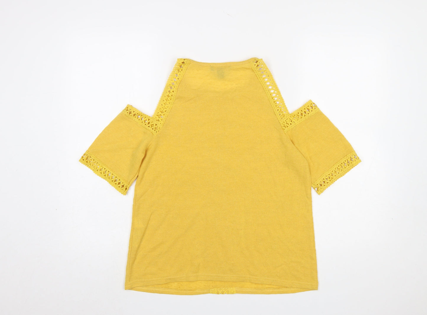 Womens UK Size 10 New Look Yellow Camisole T-Shirt