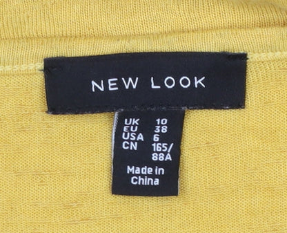 Womens UK Size 10 New Look Yellow Camisole T-Shirt