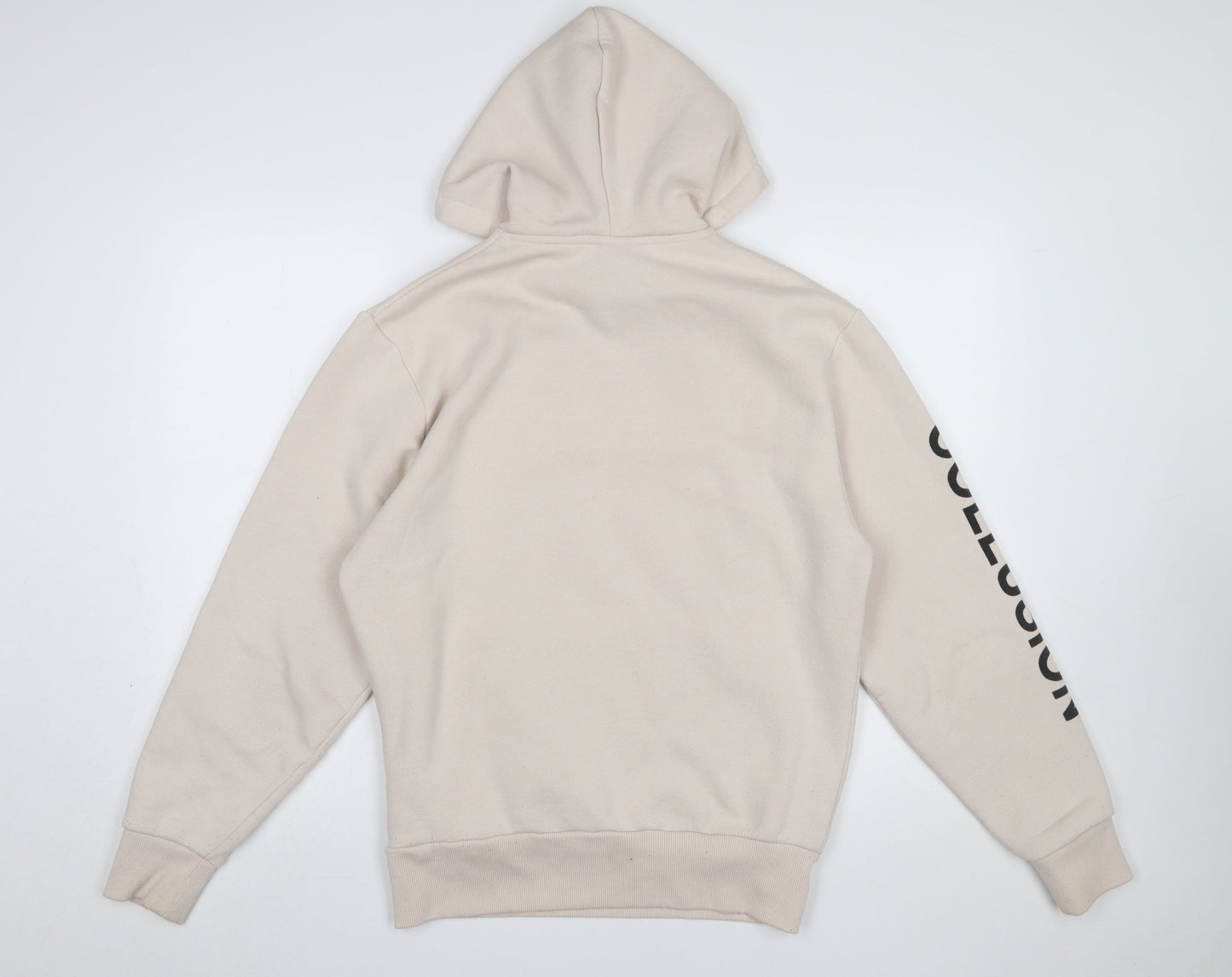 Mens UK Size XS COLLUSION Beige Pullover Hoodie