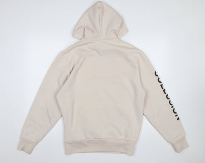 Mens UK Size XS COLLUSION Beige Pullover Hoodie