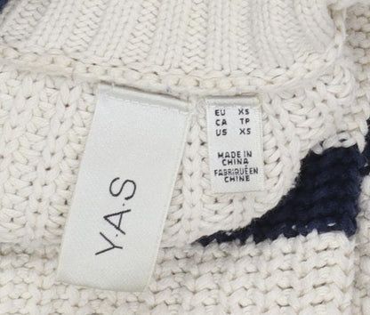 Womens UK Size XS Y.A.S Ivory Pullover Jumper