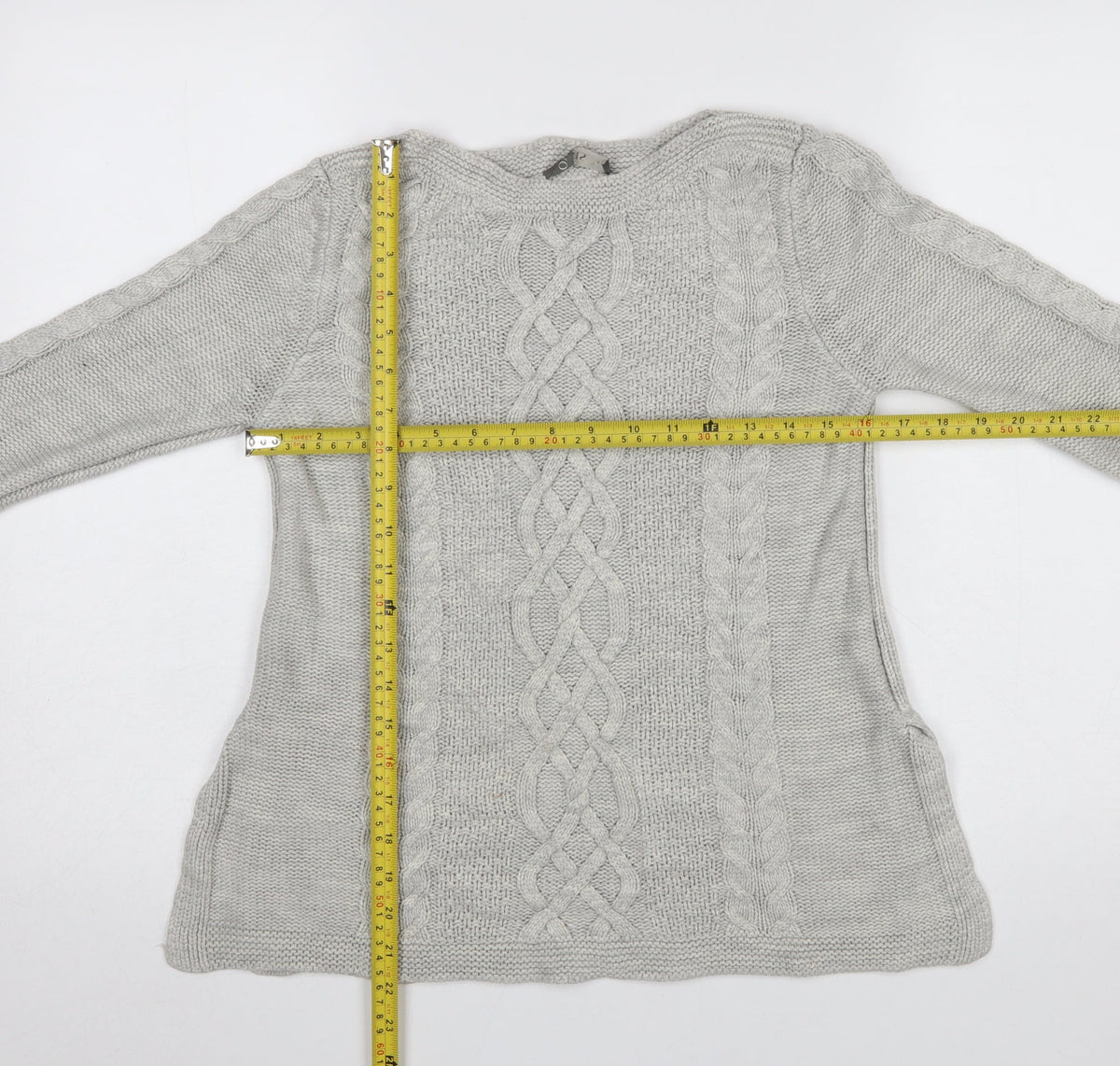 Womens UK Size S Oasis Grey Pullover Jumper