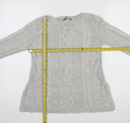 Womens UK Size S Oasis Grey Pullover Jumper