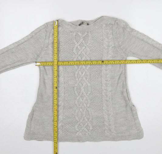 Womens UK Size S Oasis Grey Pullover Jumper