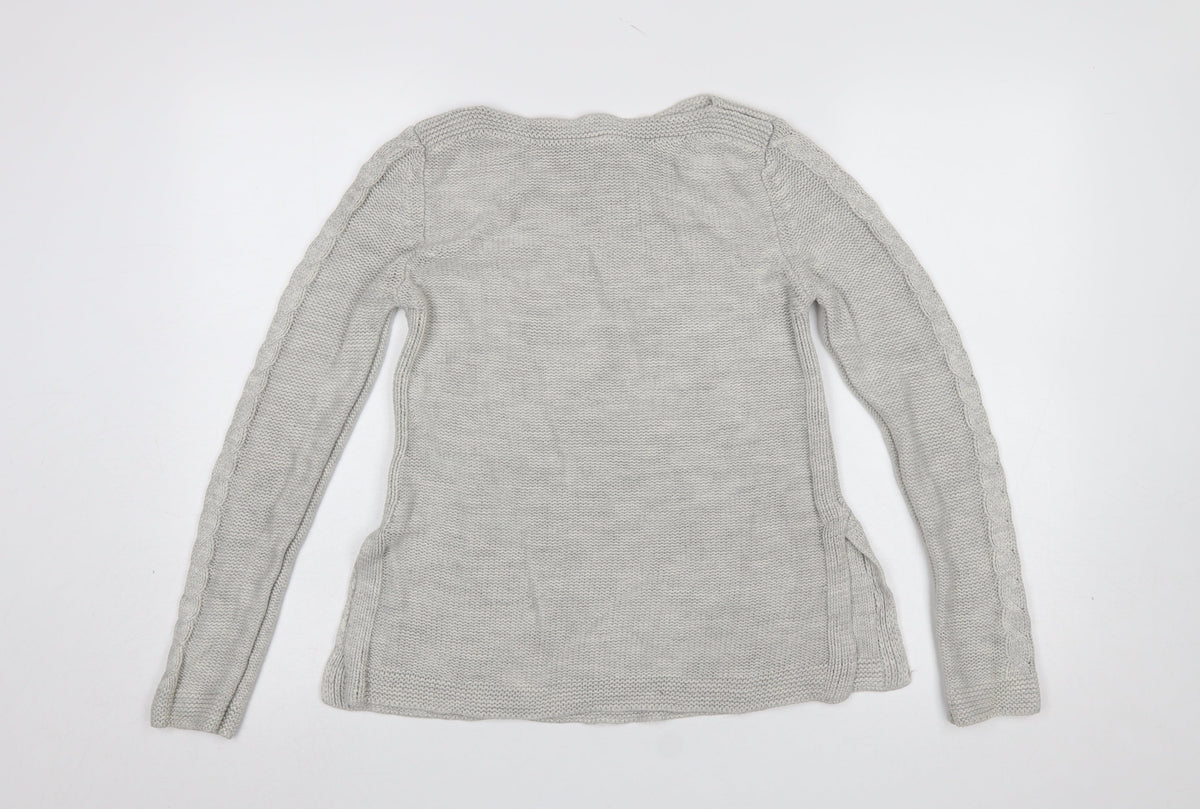 Womens UK Size S Oasis Grey Pullover Jumper