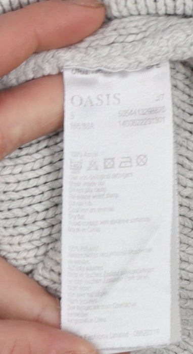 Womens UK Size S Oasis Grey Pullover Jumper